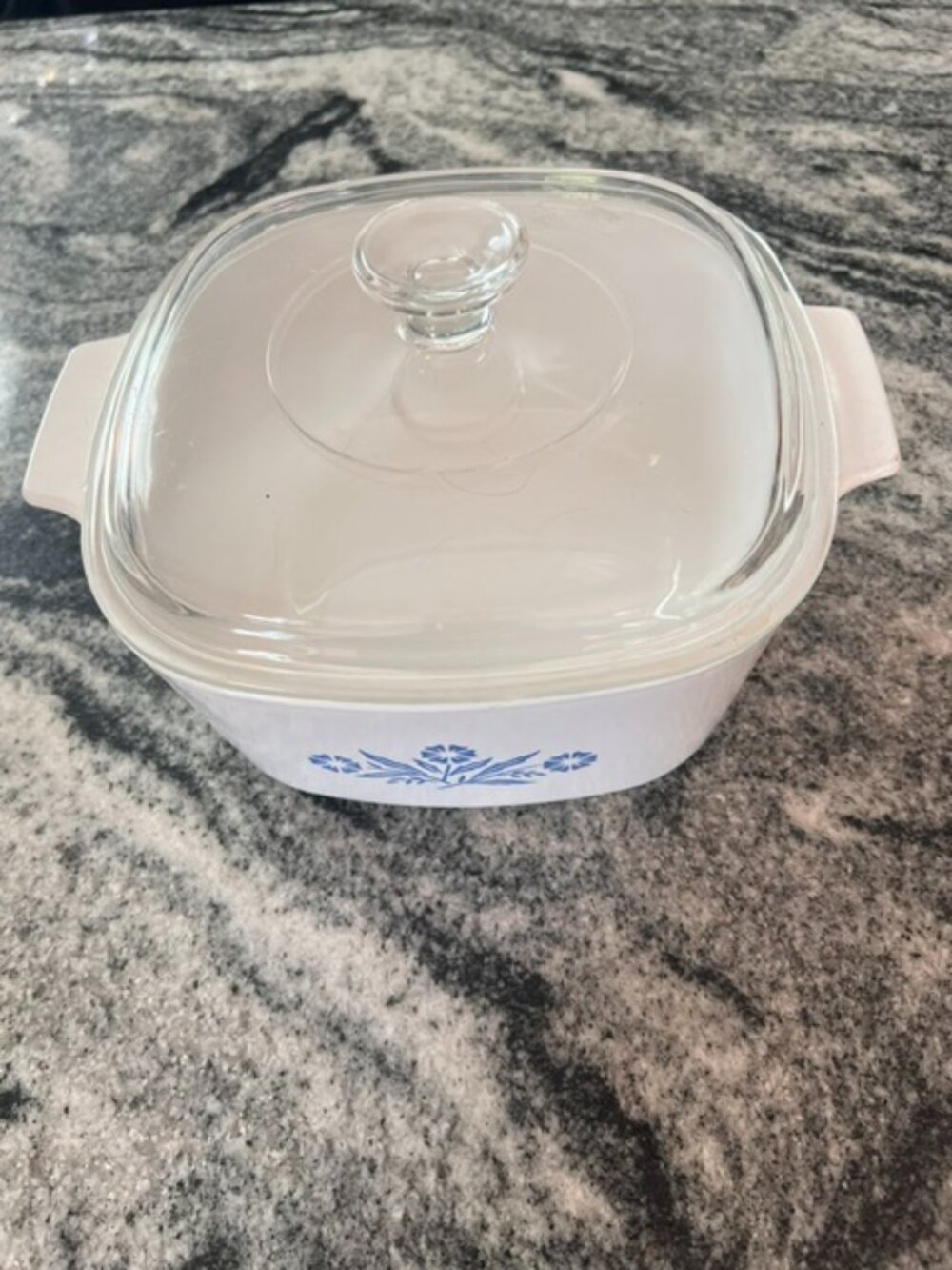 Vintage Corning Ware Blue Cornflower 3 Quart Casserole Dish A-3-B with Glass Lid